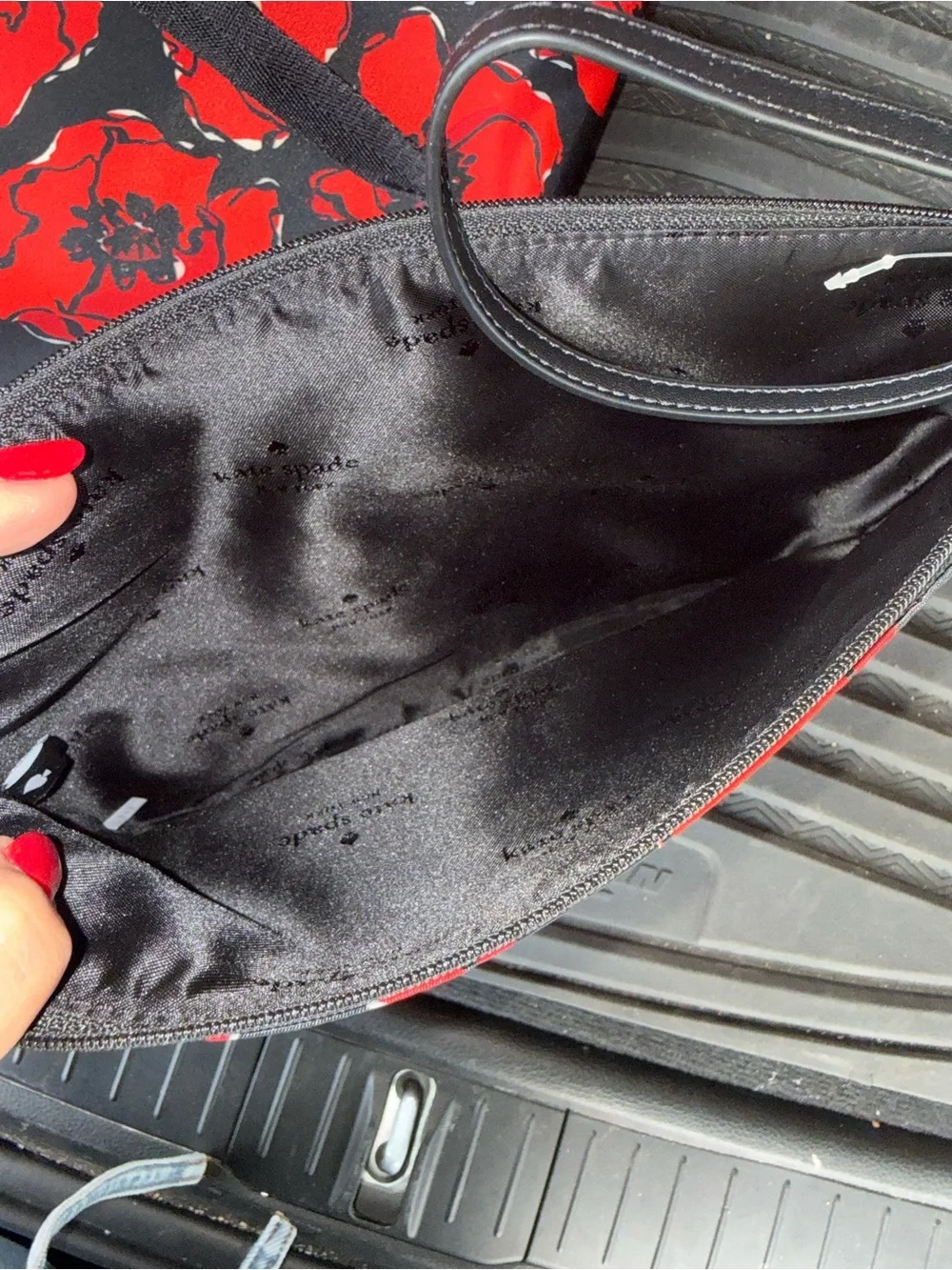 kate spade Black and Red Floral Tote - Picture 4 of 4
